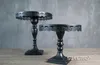 European Vintage Lace Wedding Party Decor Black Cake Stands Desserts Fruits Plate Pan Tray8406205