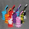 Silicone Oil Drum Rigs Mini Silicone Rigs Bongs Pipe à eau en verre de silicone dix couleurs au choix