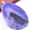 LuckyShine Excellent Fire Natural Purple Agate Gems 925 Sterling Silver Wedding Pendants for Necklaces Friend Gift Handmade DIY