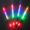 Multi Colorful 7 Modos LED Intermitente Lámpara de luz nocturna Glow Wand Sticks + correa Cumpleaños Fiesta de Navidad festival Campamento F2017105