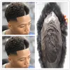 CHEP 8A الشعر البيروفي للرجال قاعدة الدانتيل toupee مع PU 6inch 1 ب لون الإنسان الشعر 7x9 Afro Curl Toupee for African5129407