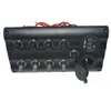 12Vまたは24V DC 4ギャング5ブレーカーLED Waterproof Toggle Switch Panelboat Marine RV New1613662