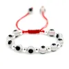 Resin Beads 8mm Luckly bracelet Evil Eye Red rope thread string braided Bracelets women