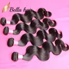 4PCS/Lot 11a Top Grade één Donor Human Hair Bundel Braziliaanse Indiase Maleisische Peruaanse onbewerkte haar Weeft Body Wave kan worden geverfd tot 613 bellahaar