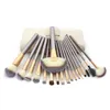 Haute qualité 12 18 24 pcs forme de brosse à dents maquillage Brush Set Cosmétiques Maquillage Maquillage Métal Brosses outils de beauté pinceau à poudre