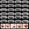24pcs/lot Eyebrow Stencils 24 Styles Reusable Eyebrow Drawing Guide Card Brow Grooming Template DIY Make Up Tools Wholesales
