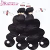 4bundles brésilien vague de corps cheveux humains 100% non transformés extensions de cheveux humains vague de corps extensions de cheveux humains couleur naturelle bonne qualité