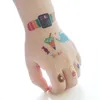 child Temporary Tattoo stickers waterproof sweat cute cartoon animals 12psc/set Gift Box