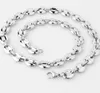 nice Pure Stainless Steel Fashion Slver tone coffee beans Chain Necklace 10 5mm 24'' high polished for men's 2091
