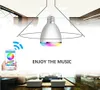 LED-lampor Bluetooth-högtalare -E27 Base 6W Färgbyte Smart Light Högtalarlampa Trådlös Dimbar Multicolored Lamp