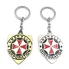 Nova Chegada Resident Evil Umbrella Corporation Logotipo Chaveiro Liga de Metal Chave Anéis Atacado 10 pçs / lote Blister Pacakge