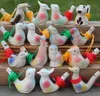 200 pcs en gros dropship nouveauté oiseau d'eau sifflet argile oiseau en céramique oiseau glacé sifflet-paon oiseaux jouets livraison gratuite