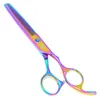 Daomo 5,5 pollici 6,0 pollici Arcobaleno Capelli umani Tesoura Salon Forbici da parrucchiere Set Barbieri Taglio capelli Diradamento Tijeras Cesoie per capelli LZS0624