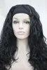 Hivision Новый очаровательный здоровый модный угольно-черный волнистый парик 34 с повязкой на голову синтетический женский полупарик6451811