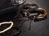 Mehrschichtiges Armband, Punk-Türkische Flügel-Armbänder für Damen und Herren, Perlen-Armband, Manschetten-Lederarmband, ethnischer Vintage-Schmuck, Bijouterie