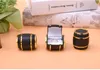 Simple Seven Cute Black Beer Barrel Plastic Floccaggio Anello Contenitore di gioielli Orecchino Ear Stud Case Gift Container253S