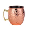 Wholesale Moscow Mule Mugs Cooper plating Stainless Steel Wine Glasses cocktail with handle multi-stylies free shipping (7)