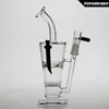 Saml 22.5cm Alto fumar água Bongs Hookahs Honeycomb Galss Bong Fritted Disc Percolator Rig Com Faca Joint Tamanho 14.4 pg5045