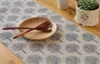 Bz379 ny modern stil linne bomull bord löpare oregelbunden dekoration växt tryckta tyg bord löpare med tofs