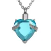 Lily Urn Halsband Diamond Cremation Jewelry Heart Memorial Keepsake Ashes Holder Pendant With Present Bag Five Colors210l