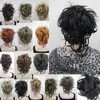 beautiful charming new Elegant Hivision Curly 14quot Blonde mix Synthetic Hair Full Women039s Short3771869