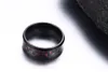 8MM Mens Stainless Steel Ring Wedding Band Black and Red Carbon Fiber Inlay Blue Red2483333