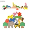 Bébé jouets mignon forêt Animal bascule blocs de construction en bois Balance bois jouets pour enfants créatif assemblage jouets éducatifs