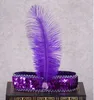 Ostrich Hair Show Headband Sequin Set Diamond Color Play Headdress Indian Adult Feather Head Wear Child Headdress