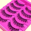 Uzun Kalın Yanlış Eyelashes Profesyonel Makyaj Yumuşak Doğal Sahte Göz Lashes Uzatılmış Göz Ucu Yanlış Göz Lashes 1 cm-1.5 cm