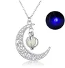 Glow Dark Stone Moon Citrouille Cage Pendentif Colliers Halloween Tendances Chaudes Perles Lumineuses Squash Collier Bijoux De Noël pour Hommes Femmes