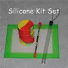 siliconen olie wax dab slicks tool kit met 5 54 5 inch mat pad olie vat siliconen potten voor wax dabbing set