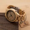 ボボバードカジュアル竹の木製時計日本のムーブメント腕時計竹の木材バンド時計クォーツウォッチフォーメン232K
