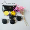 2021女性ブランドデザイナーサングラス高品質のメタルフレームレトロな太陽メガネクールな丸い男性眼鏡箱とケース