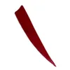 4 " левое крыло перья для стекла волокна бамбука стрелы Стрельба из лука Охота и стрельба щит Красный Fletching