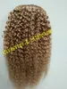 Virgin blond kinky curly drawstring ponytail hair extension clip in honey blonde 27 drawstring curly hairpiece 14inch 140g s1575824