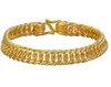 Bracelet en or jaune pur 14K/Bracelet de chaîne de patron de mode pour hommes 3D/9g