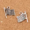 USA Flags Charms Pendants 200pcslot 179x145mmアンティークシルバージュエリーdiy l299 sell1804856