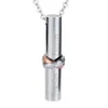 HLN9944 2 Rings Together Hold Cylinder Urn Hold Ashes Keepsake Urn Memorial Jewelry Cremation Urn Pendant Necklace For PetHuman A4744928