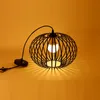 Nordic Black Metal Round Pumpkin Dining Room Pendant Lamp Bar Counter Pendant Lights Balcony Corridor Hallway Hanging Lighting Fixtures