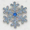 Partihandel Rhinestone Christmas Snowflake Pin Brosches C101926