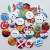 1000 adet / grup bayrak ahşap düğmeler 2-holes buttons15mm Dikiş Scrapbooking DIY Giyim Aksesuarları