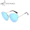 Lunettes de vue sans rivage pour femmes designer colorées Sunglasses sans cadre de soleil mode métal métal film rétro lunettes de soleil avec boîte et étuis