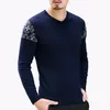 All'ingrosso- Vendita calda 2016 Nuovo autunno maglione moda uomo Stampa con scollo av maglione Abbigliamento uomo tendenza casuale confortevole pullover di lana 7XL 8XL