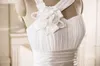 Vente chaude de vraies photos pas cher charmante plage une ligne 2 sangles robe de mariée en mousseline de soie plissée robe de mariée en dentelle
