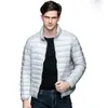 Wholesale- HOT! Autumn Winter man Duck Down Jacket Ultra Light Thin Plus Size Spring Jackets Men Stand Collar Outerwear Coat