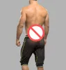 Sexiga shorts för män netto rena byxor mode mens harem capri sport atletisk se genom baggy gym jogger shorts byxor255j
