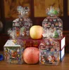 Personnalisé Noël même clair boîte-cadeau Noël imprimé bonhomme de neige wapiti père Noël arbre friandises bonbons bonbons pomme boîtes faveurs cadeaux Wrap