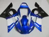 Wschodnia Moto Części Zestaw Fooring dla Yamaha YZF R6 98 99 00 01 02 Blue White Black Fairings Set YZFR6 1998-2002 OT12