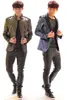 Giacca colore Cappotto maschio Costume da uomo Dance Capispalla Capispalla Nightclub Party Christmas Stage Costumi per cantanti Moda Slim