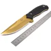 Spezielle vergoldete taktische Messer gerade Bowie Messer 5cr13 Edelstahl feste Klinge Alumium Griff Jagd Camping EDC Werkzeuge kostenloser Versand